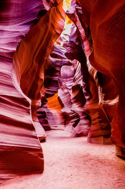 Antelope Canyon Poster featuring the photograph Serene Light by M G Whittingham