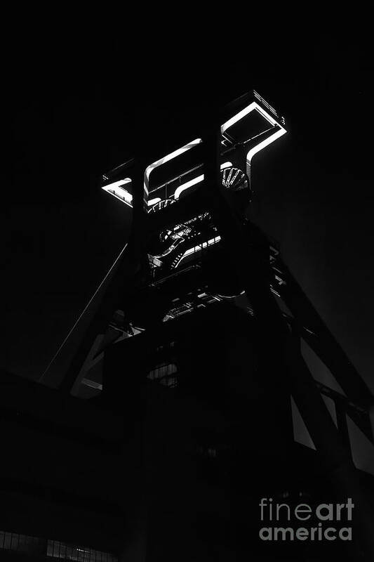 Bauwerke Poster featuring the photograph Shaft Tower Zeche Zollverein by Joerg Lingnau