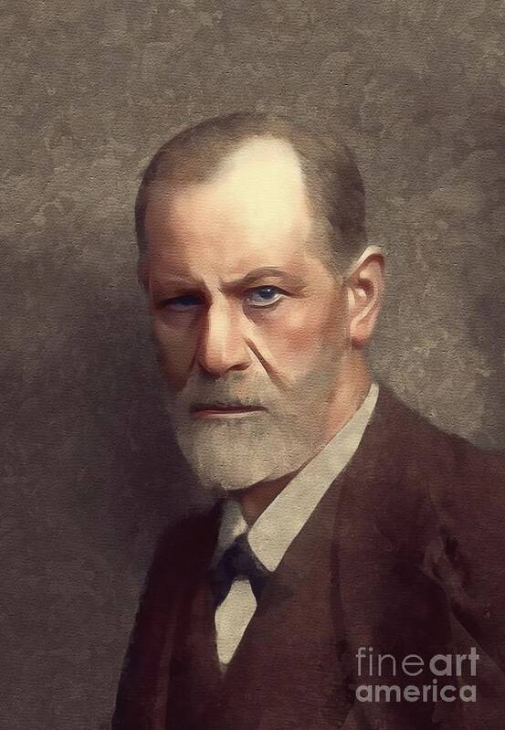 Sigmund Poster featuring the painting Sigmund Freud, Neurologist by Esoterica Art Agency