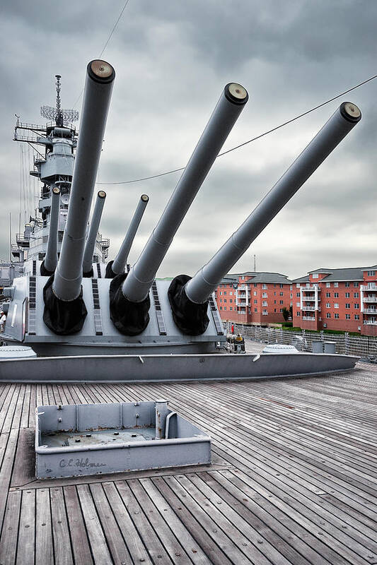 Uss Wisconsin Poster featuring the photograph Six Pack of Sixteens by Christopher Holmes