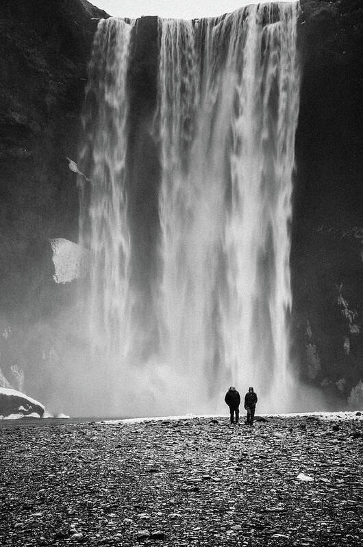 B & W Poster featuring the photograph Skogafoss by Geoff Smith