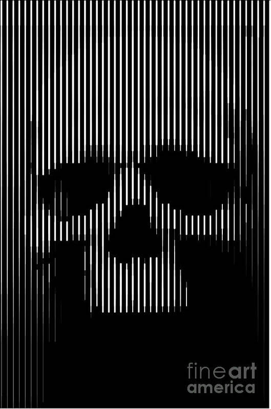 Skull Poster featuring the painting Skull Lines by Sassan Filsoof