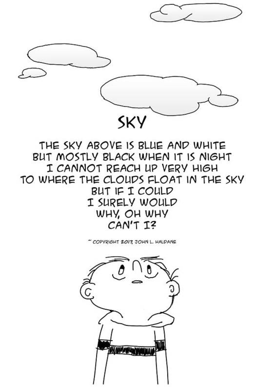 Sky Poster featuring the drawing Sky by John Haldane