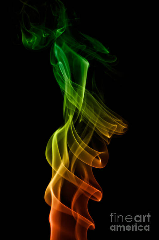 Abstract Poster featuring the photograph smoke XXII by Joerg Lingnau