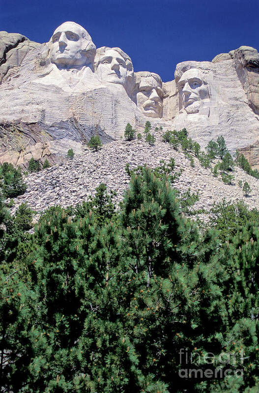 Mount Rushmore Poster featuring the photograph South Dakota, Keystone Mount Rushmore by American School