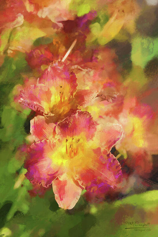 Lilies Poster featuring the painting Splash Of Summer by Theresa Campbell