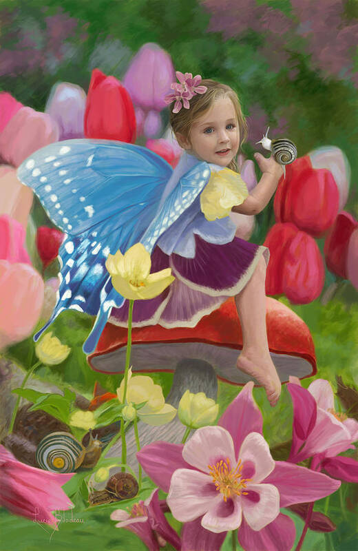 Fairy Poster featuring the painting Spring Fairy by Lucie Bilodeau
