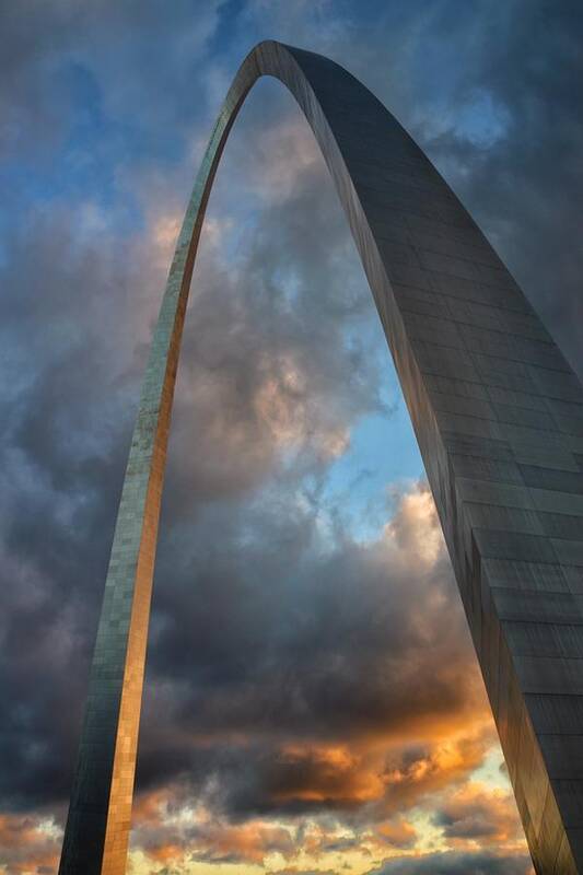 Arch Poster featuring the photograph St. Louis Arch at Sunrise by Buck Buchanan