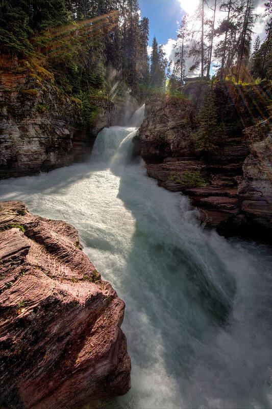 Waterfall Poster featuring the photograph St. Mary Halo by David Andersen