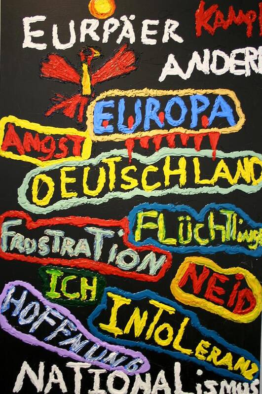 W Multicultural Nfprsa Product Review Reviews Marco Social Media Technology Websites \\in-d�lj\\ Darrell Black Definism Artwork Poster featuring the mixed media State of Europe by Darrell Black