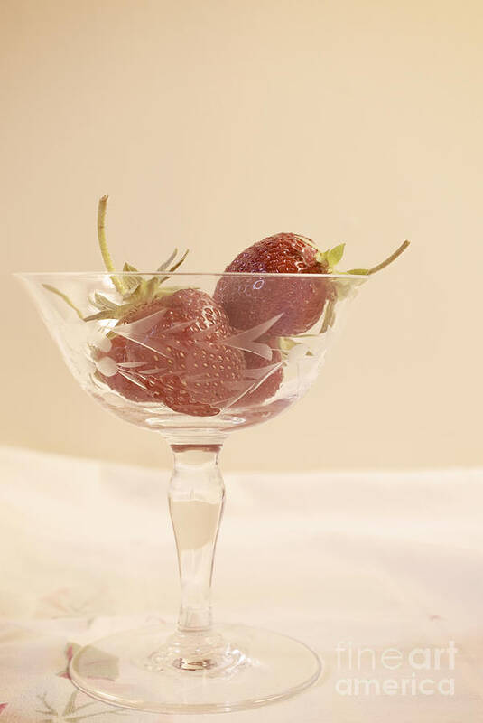 Strawberry Poster featuring the photograph Strawberries in a glass by Cindy Garber Iverson