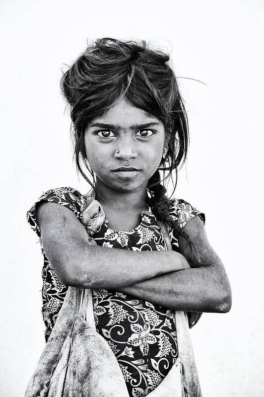 Indian Girl Poster featuring the photograph Street Wise by Tim Gainey