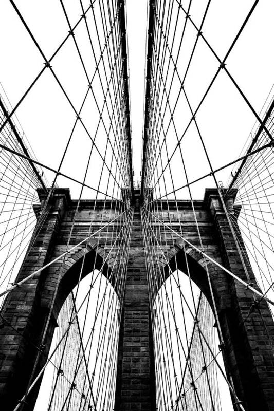 Brooklyn Bridge Poster featuring the photograph Strong Perspective by Az Jackson