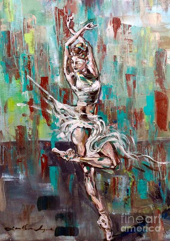Ballet Poster featuring the painting Stronger than you by Lisa Owen
