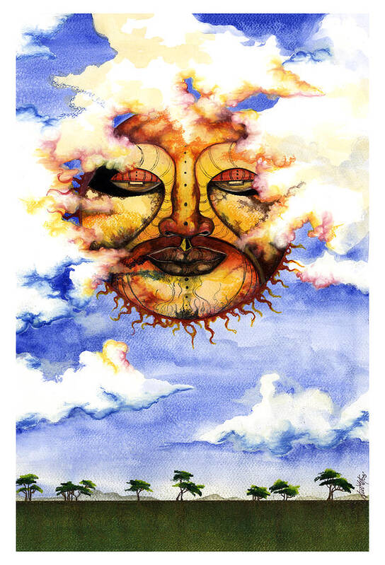 Sunny Day Poster featuring the mixed media Sunny Day by Anthony Burks Sr