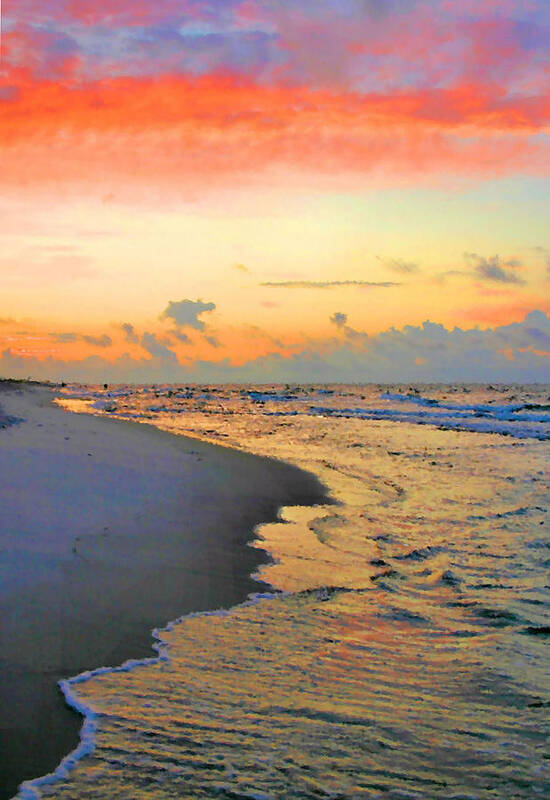 Sunrise Poster featuring the photograph Sunrise on the Gulf by Kristin Elmquist