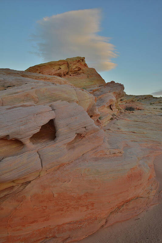 Valley Of Fire State Park Poster featuring the photograph Sunset Cloud above Valley of Fire by Ray Mathis