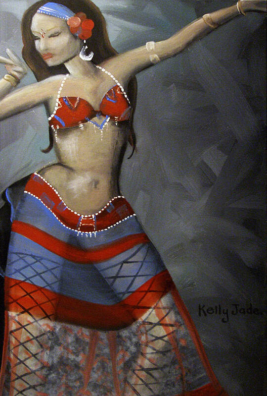 Dancer Poster featuring the painting Super Dancing Wonder Woman by Kelly King