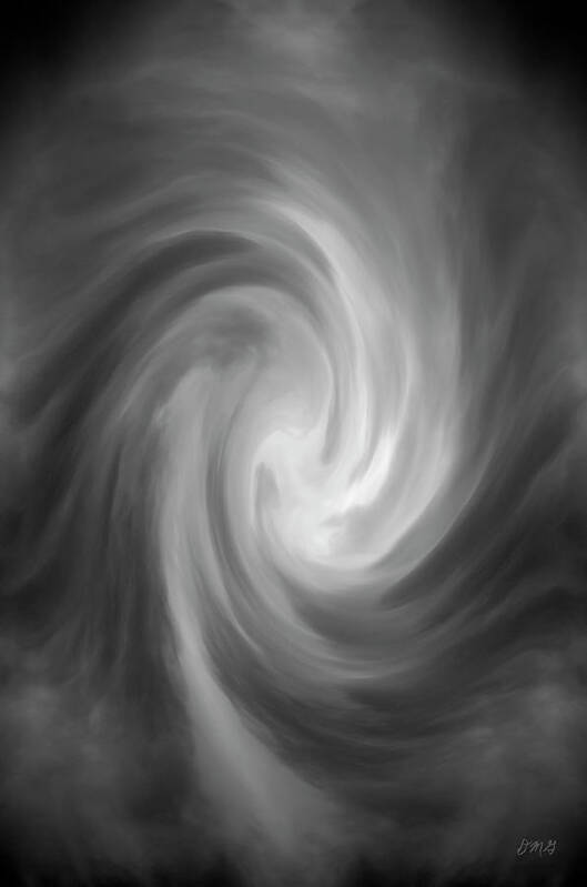 Black Poster featuring the photograph Swirl Wave IV by David Gordon