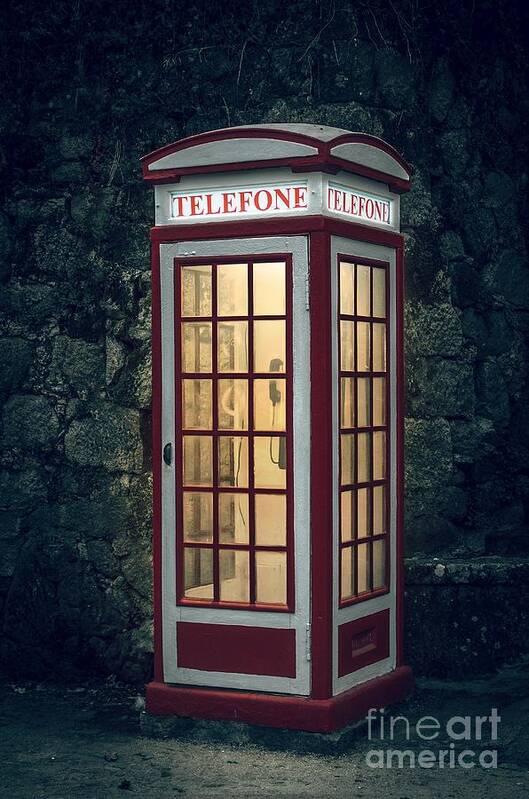 Cabin Poster featuring the photograph Telephone Booth by Carlos Caetano