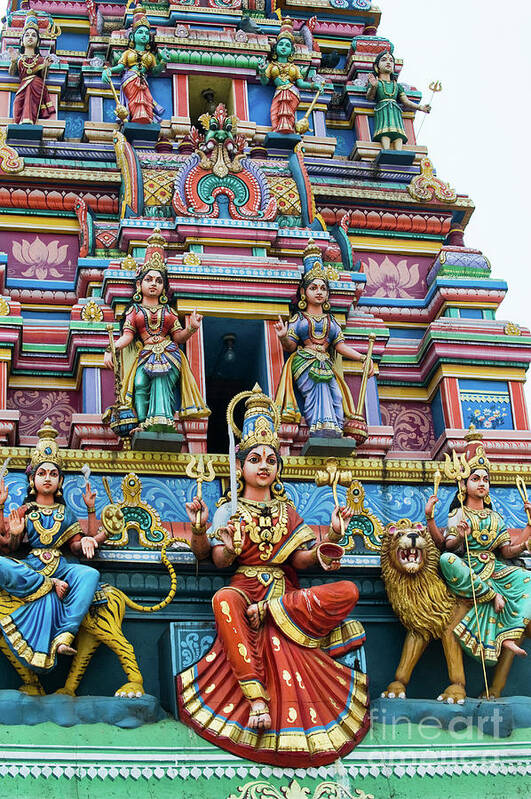 Indian Poster featuring the photograph Temple Gopuram by Tim Gainey