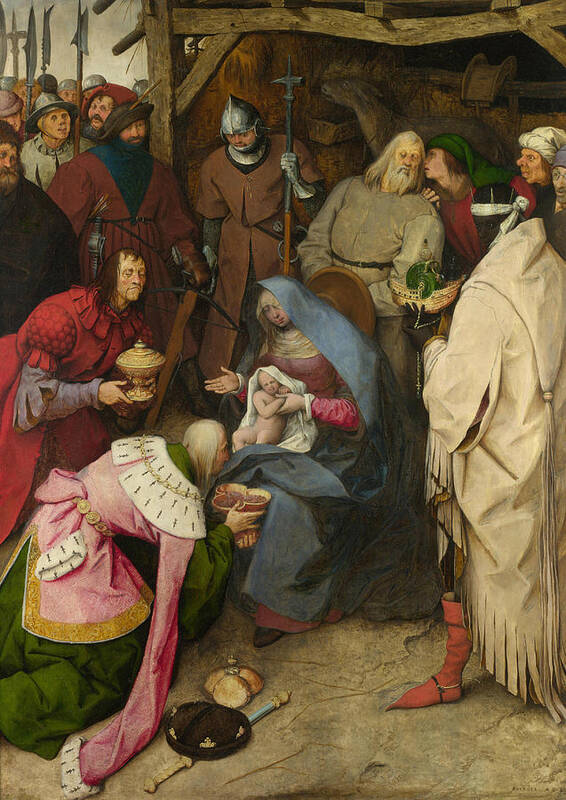 Netherlandish Painters Poster featuring the painting The Adoration of the Kings by Pieter Bruegel the Elder