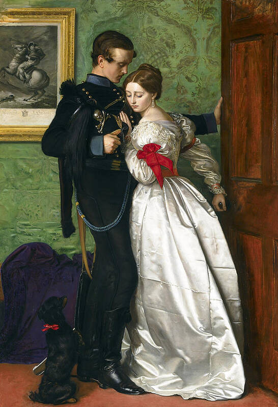 The Black Brunswicker Poster featuring the painting The Black Brunswicker by John Everett Millais