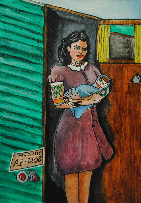 Trailers Poster featuring the painting The Day he was Born by Patricia Arroyo