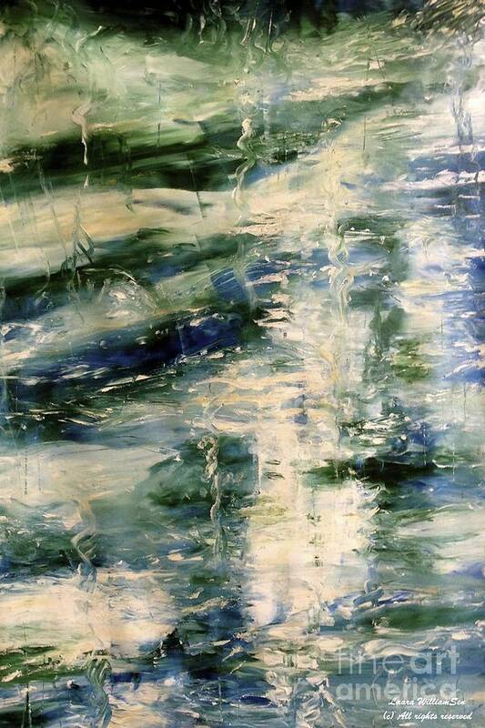 Abstract Landscapes Poster featuring the painting THE ELEMENTS Water #5 by Laara WilliamSen