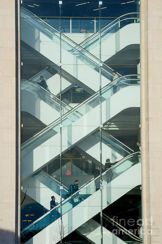 Building Poster featuring the photograph The escalators by Colin Rayner