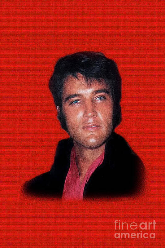 Elvis Poster featuring the photograph The King Rocks On L by Al Bourassa
