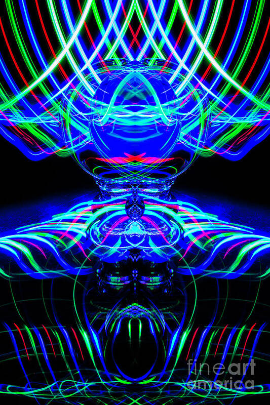 Light Painting Poster featuring the photograph The Light Painter 61 by Steve Purnell