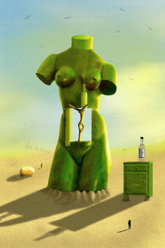 Surrealism Poster featuring the photograph The Nightstand 2 by Mike McGlothlen