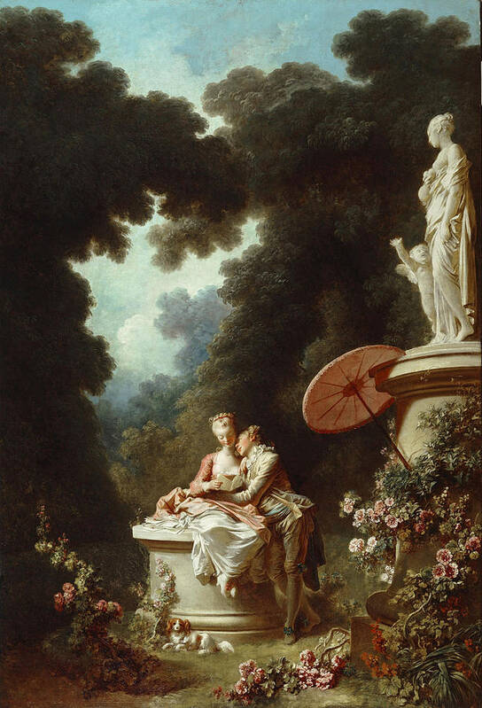 Jean-honore Fragonard Poster featuring the painting The Progress of Love. Love Letters by Jean-Honore Fragonard