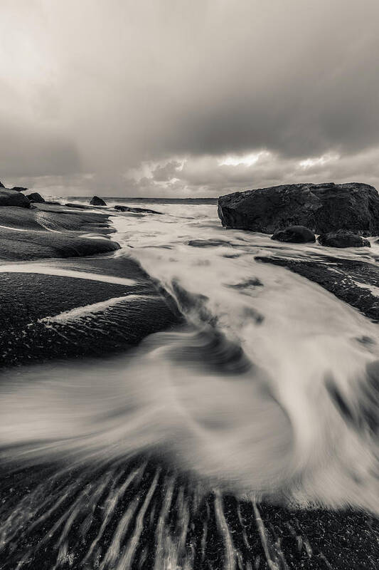 Rush Poster featuring the photograph The Rush of the North Sea by Alex Lapidus