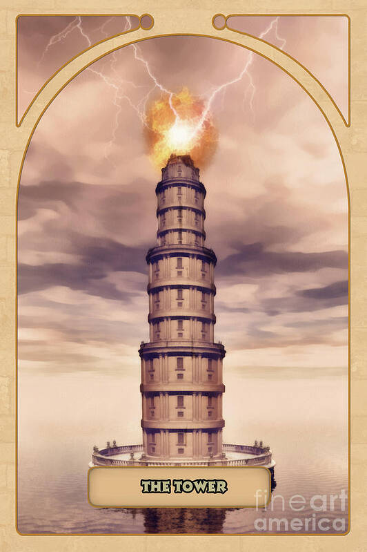 Magic Poster featuring the digital art The Tower by John Edwards
