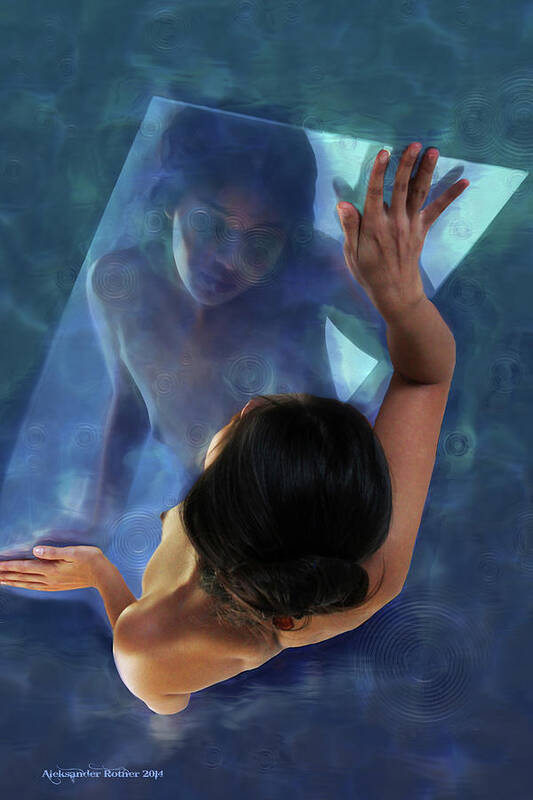 Nude Girl Poster featuring the photograph The Water Nymph by Aleksander Rotner