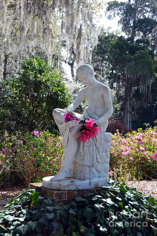 Wood Nymph Poster featuring the photograph The Wood Nymph at Middleton Place by Catherine Sherman