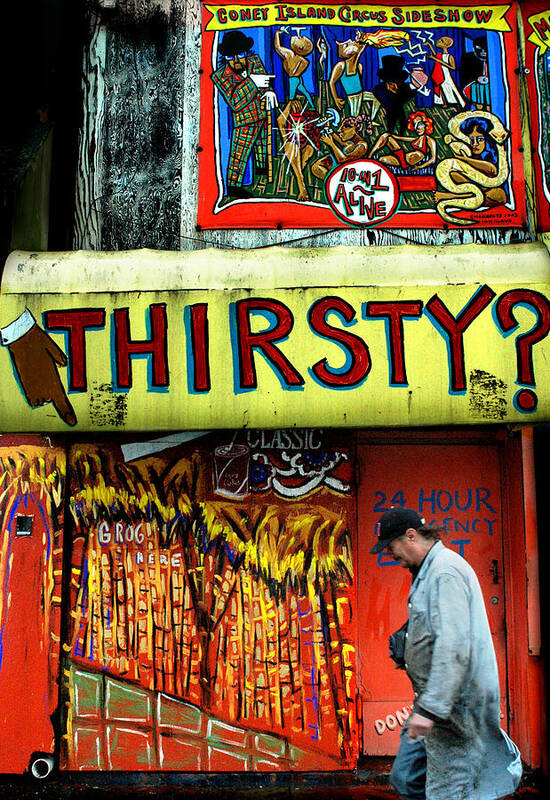 Coney Island Poster featuring the photograph Thirsty by Todd Fox