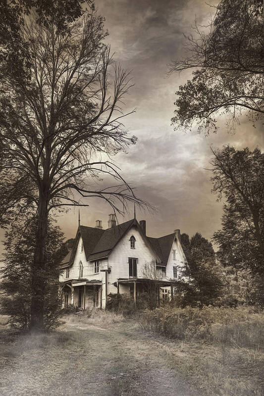 Gothhic Revival Poster featuring the photograph This Old House by Robin-Lee Vieira