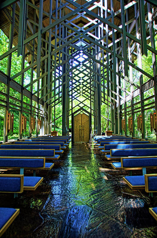 thorncrown Chapel Serenity Poster featuring the photograph Thorncrown Chapel Serenity by Cricket Hackmann