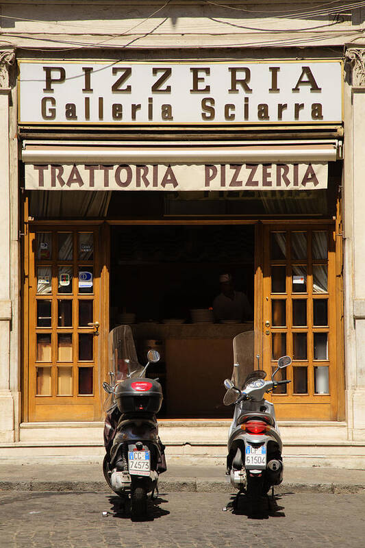 Rome Poster featuring the photograph Time for pizza by Ian Middleton