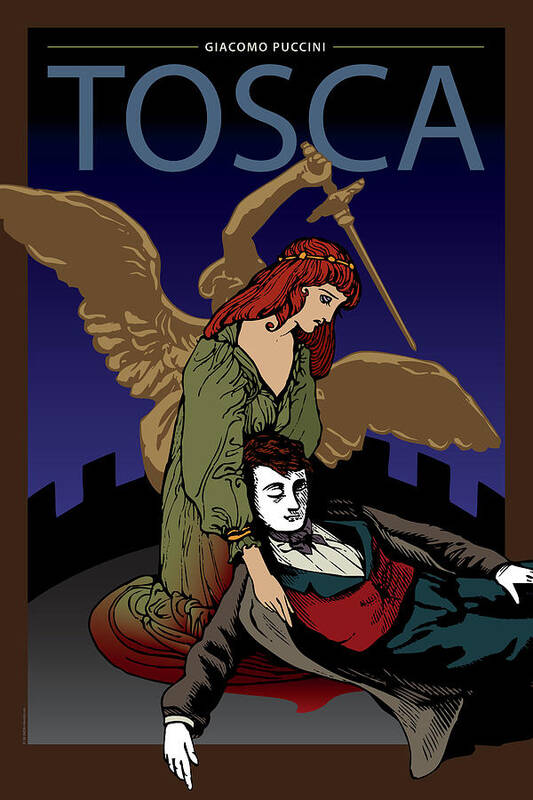 Puccini Poster featuring the digital art Tosca by Joe Barsin