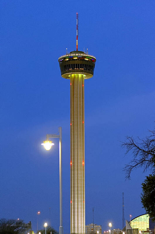 Texas Poster featuring the photograph Tower of the Americas by Erich Grant