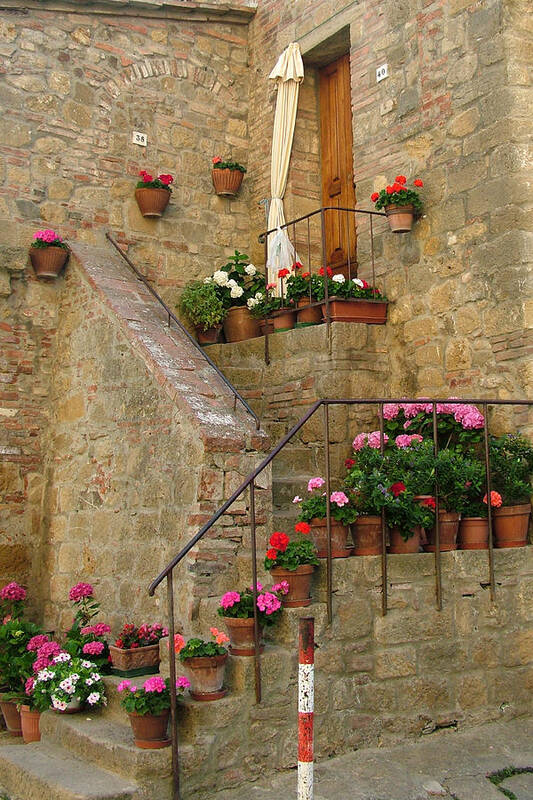 Tuscan Poster featuring the photograph Tuscan Cottage by Donna Corless