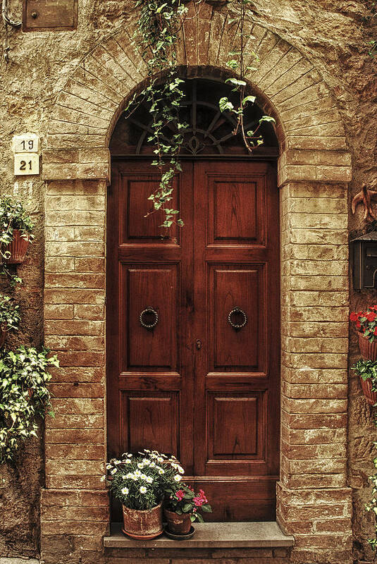 Tuscan Poster featuring the photograph Tuscan Door by Andrew Soundarajan