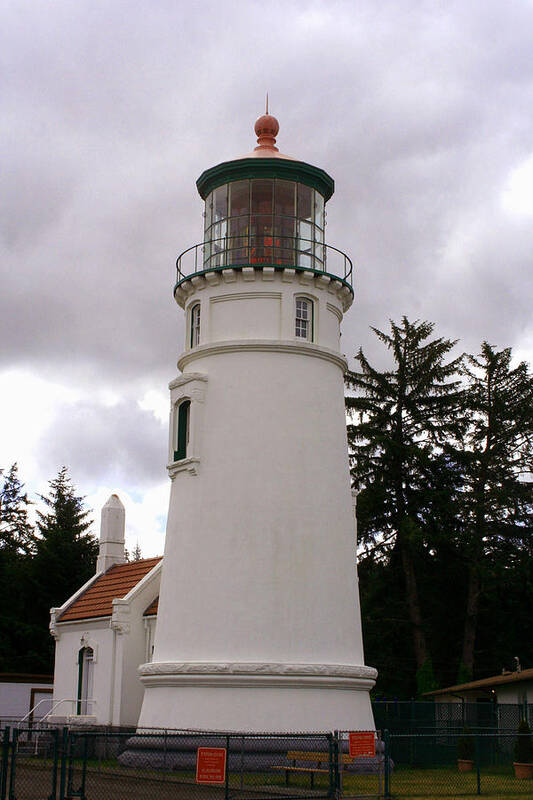 Lighthouse Poster featuring the photograph Umpqua River Lighthouse by Mary Gaines