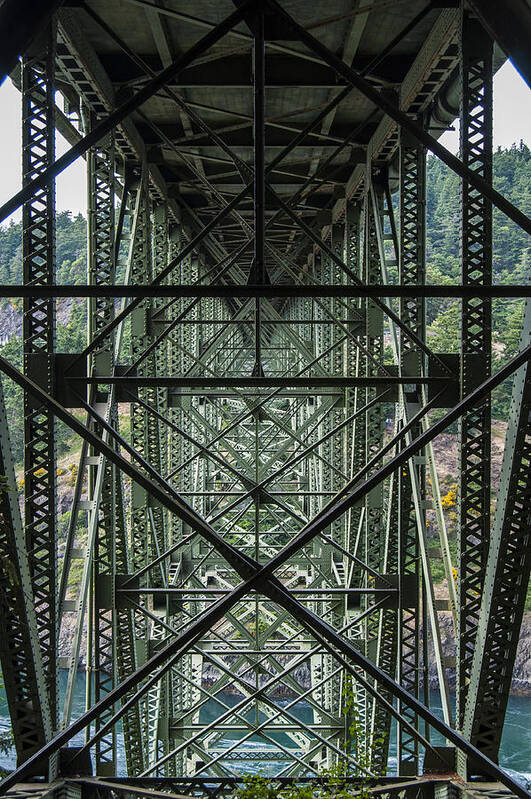 Metal Poster featuring the photograph Under Deception Pass Bridge by Pelo Blanco Photo