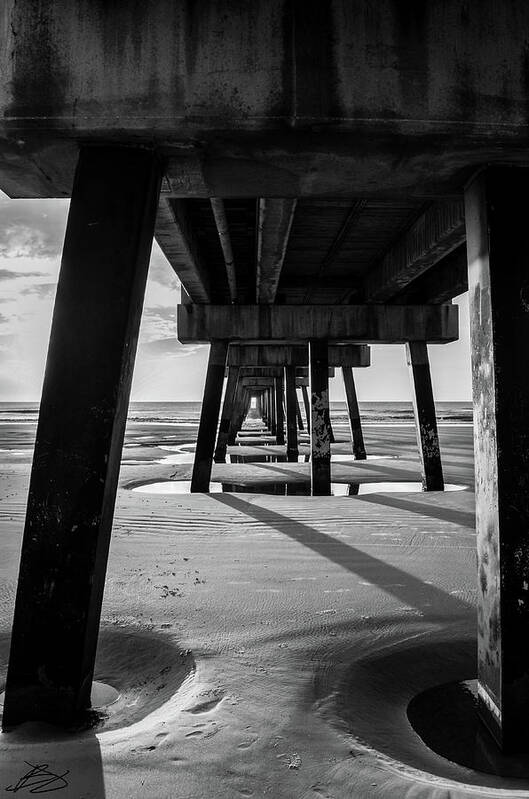 Jacksonville Poster featuring the photograph Under the Pier by Bradley Dever