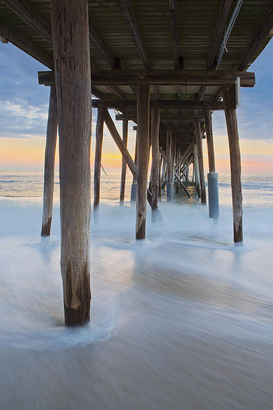 Pier Poster featuring the photograph Underneath The Pier At The Jersey Shore by Susan Candelario